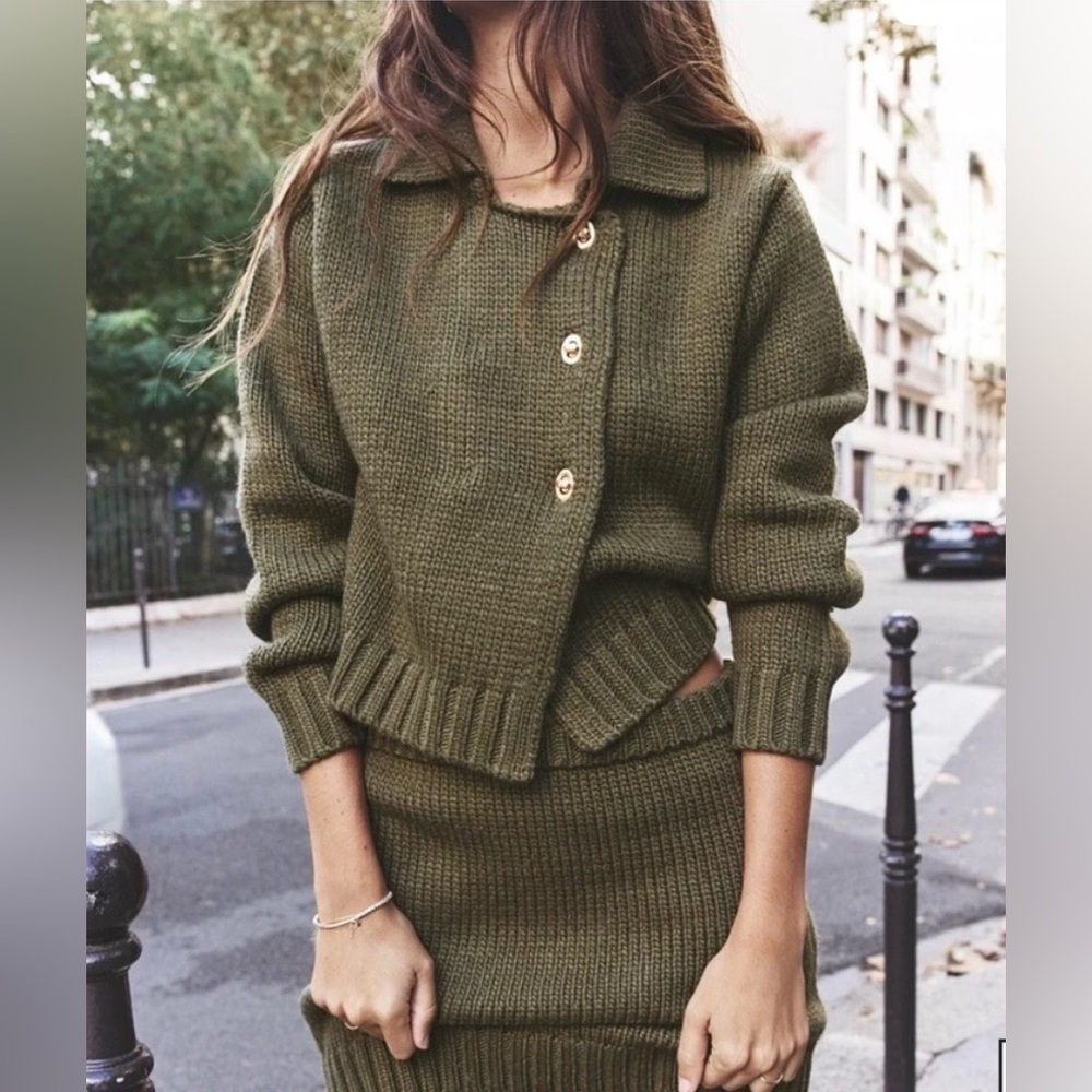 Zara Double Breasted Sweater, Sz L